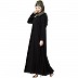 Black Casual abaya in Nida matte fabric